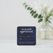 Trendy Modern Salon Appointment Reminder Card Terminkarte (Stehend Vorderseite)