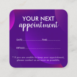 Trendy Modern Salon Appointment Reminder Card Terminkarte