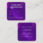 Trendy Modern Salon Appointment Reminder Card Terminkarte (Vorne/Hinten)
