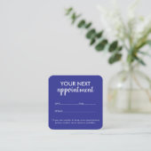 Trendy Modern Salon Appointment Reminder Card Terminkarte (Stehend Vorderseite)