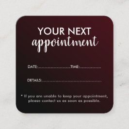 Trendy Modern Salon Appointment Reminder Card Terminkarte