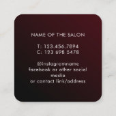 Trendy Modern Salon Appointment Reminder Card Terminkarte (Rückseite)