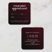 Trendy Modern Salon Appointment Reminder Card Terminkarte (Vorne/Hinten)
