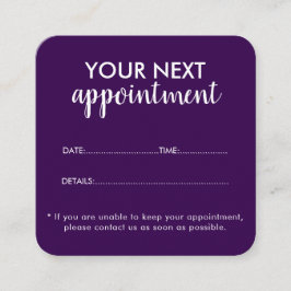 Trendy Modern Salon Appointment Reminder Card Terminkarte