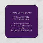 Trendy Modern Salon Appointment Reminder Card Terminkarte (Rückseite)