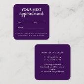 Trendy Modern Salon Appointment Reminder Card Terminkarte (Vorne/Hinten)