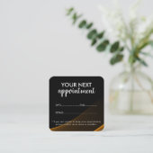 Trendy Modern Salon Appointment Reminder Card Terminkarte (Stehend Vorderseite)