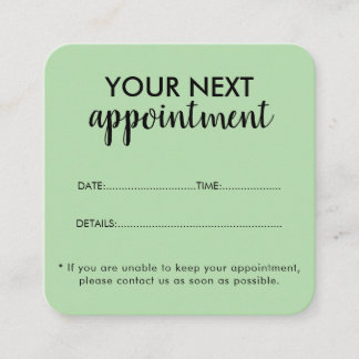 Trendy Modern Salon Appointment Reminder Card Terminkarte