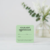 Trendy Modern Salon Appointment Reminder Card Terminkarte (Stehend Vorderseite)