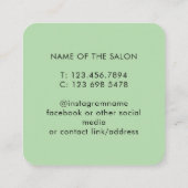 Trendy Modern Salon Appointment Reminder Card Terminkarte (Rückseite)
