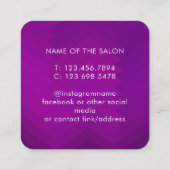 Trendy Modern Salon Appointment Reminder Card Terminkarte (Rückseite)