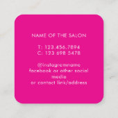 Trendy Modern Salon Appointment Reminder Card Terminkarte (Rückseite)