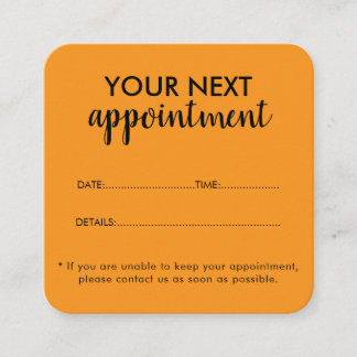 Trendy Modern Salon Appointment Reminder Card Terminkarte