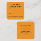 Trendy Modern Salon Appointment Reminder Card Terminkarte (Vorne/Hinten)