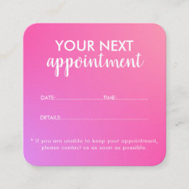 Trendy Modern Salon Appointment Reminder Card Terminkarte