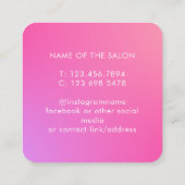 Trendy Modern Salon Appointment Reminder Card Terminkarte (Rückseite)