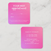 Trendy Modern Salon Appointment Reminder Card Terminkarte (Vorne/Hinten)