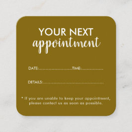 Trendy Modern Salon Appointment Reminder Card Terminkarte