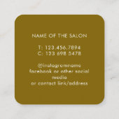 Trendy Modern Salon Appointment Reminder Card Terminkarte (Rückseite)