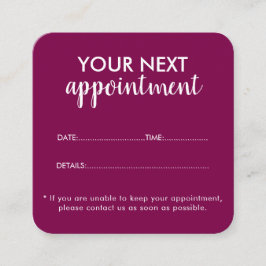 Trendy Modern Salon Appointment Reminder Card Terminkarte
