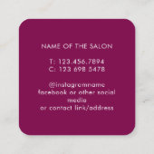Trendy Modern Salon Appointment Reminder Card Terminkarte (Rückseite)