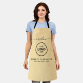 Trendy Modern Salon Logo Apron Schürze (Getragen)