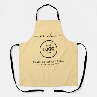 Trendy Modern Salon Logo Apron Schürze
