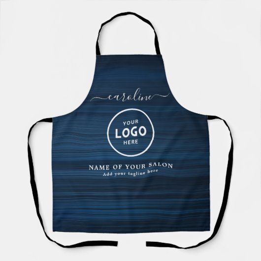  Trendy Modern Salon Logo Apron Schürze (Vorderseite)