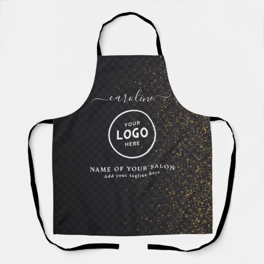 Trendy Modern Salon Logo Apron Schürze (Vorderseite)
