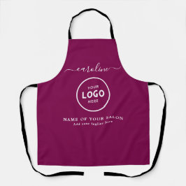 Trendy Modern Salon Logo Apron Schürze