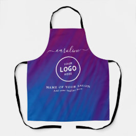 Trendy Modern Salon Logo Apron Schürze