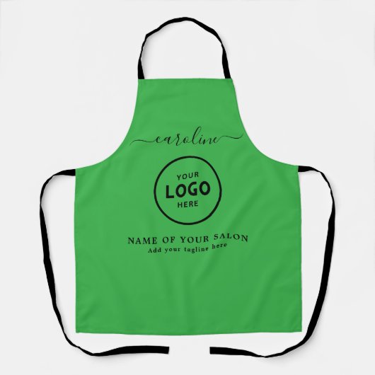  Trendy Modern Salon Logo Apron Schürze (Vorderseite)