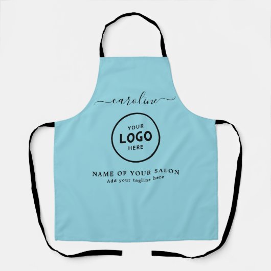 Trendy Modern Salon Logo Apron Schürze (Vorderseite)