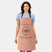 Trendy Modern Salon Logo Apron Schürze (Getragen)