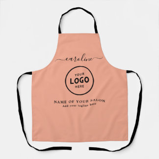 Trendy Modern Salon Logo Apron Schürze