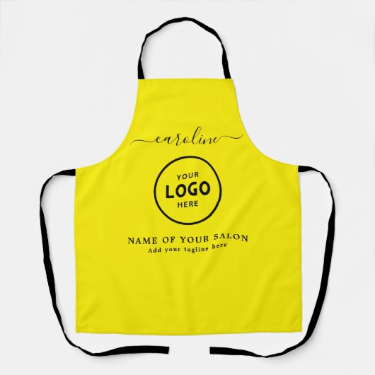  Trendy Modern Salon Logo Apron Schürze (Vorderseite)
