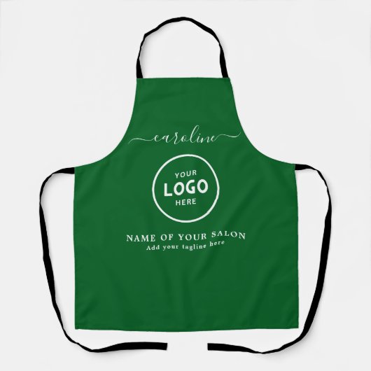  Trendy Modern Salon Logo Apron Schürze (Vorderseite)