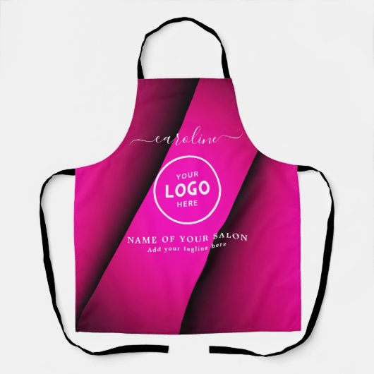 Trendy Modern Salon Logo Apron Schürze (Vorderseite)