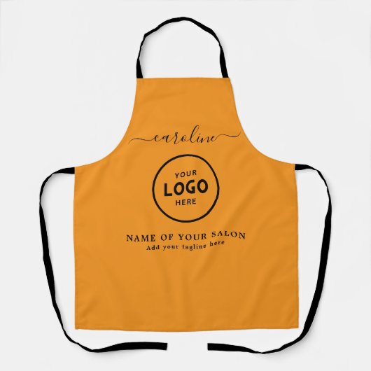 Trendy Modern Salon Logo Apron Schürze (Vorderseite)