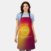 Trendy Modern Salon Logo Apron Schürze (Getragen)