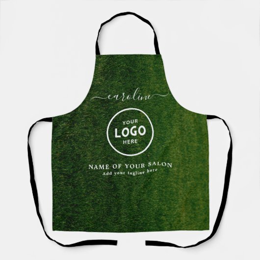 Trendy Modern Salon Logo Apron Schürze (Vorderseite)