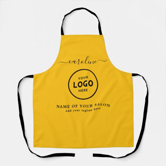 Trendy Modern Salon Logo Apron Schürze (Vorderseite)