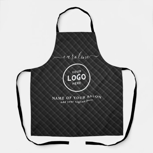  Trendy Modern Salon Logo Apron Schürze (Vorderseite)