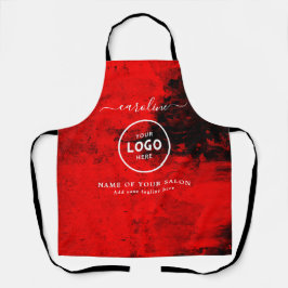 Trendy Modern Salon Logo Apron Schürze