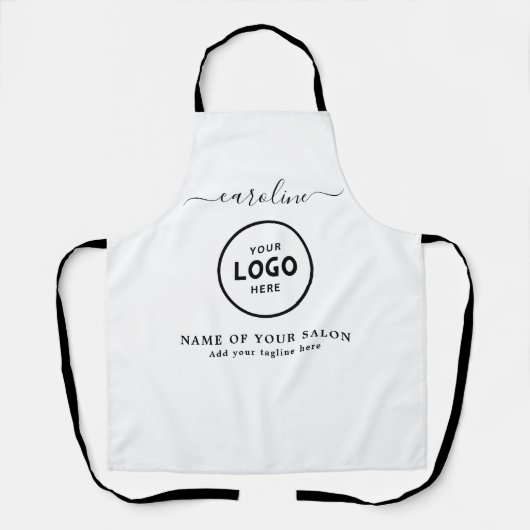  Trendy Modern Salon Logo Apron Schürze (Vorderseite)
