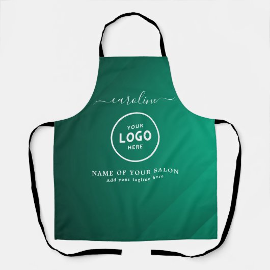 Trendy Modern Salon Logo Apron Schürze (Vorderseite)