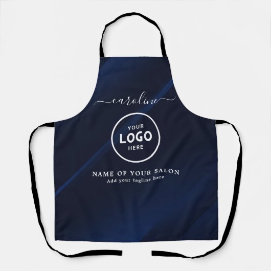Trendy Modern Salon Logo Apron Schürze (Vorderseite)