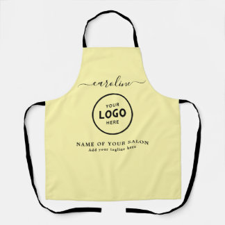 Trendy Modern Salon Logo Apron Schürze