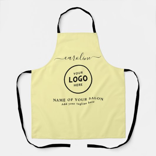 Trendy Modern Salon Logo Apron Schürze (Vorderseite)