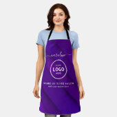 Trendy Modern Salon Logo Apron Schürze (Getragen)